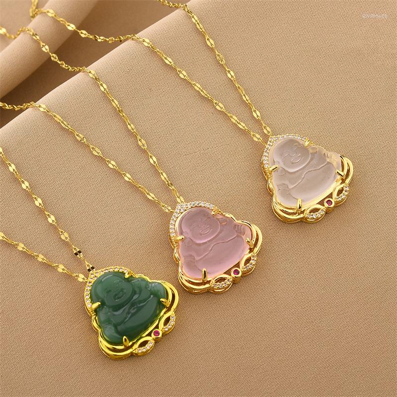 Chains 2023 Cross-border Hip-hop Jewelry Titanium Steel Maitreya Buddha Necklace Trend Imitation Chalcedony Pendant
Chains 2023 Cross-border Hip-hop Jewelry Titanium Steel Maitreya Buddha Necklace Trend Imitation Chalcedony Pendant