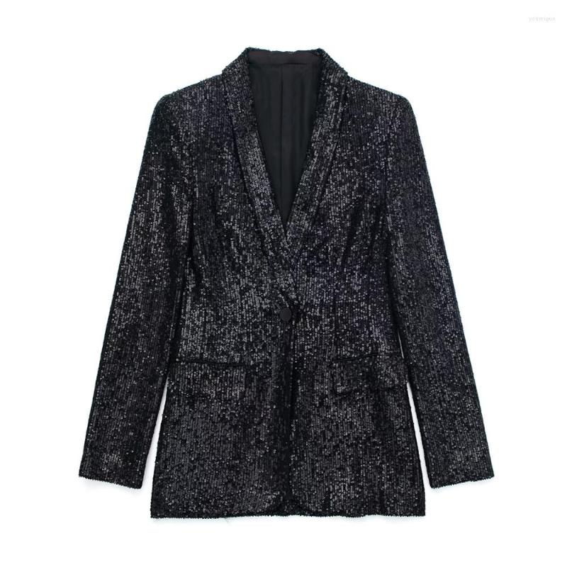Women's Suits COS LRIS 2023 Autumn Women's Clothing Fashion Trend Black Sequin Decoration Slim Suit Jacket 2031975
Women's Suits COS LRIS 2023 Autumn Women's Clothing Fashion Trend Black Sequin Decoration Slim Suit Jacket 2031975