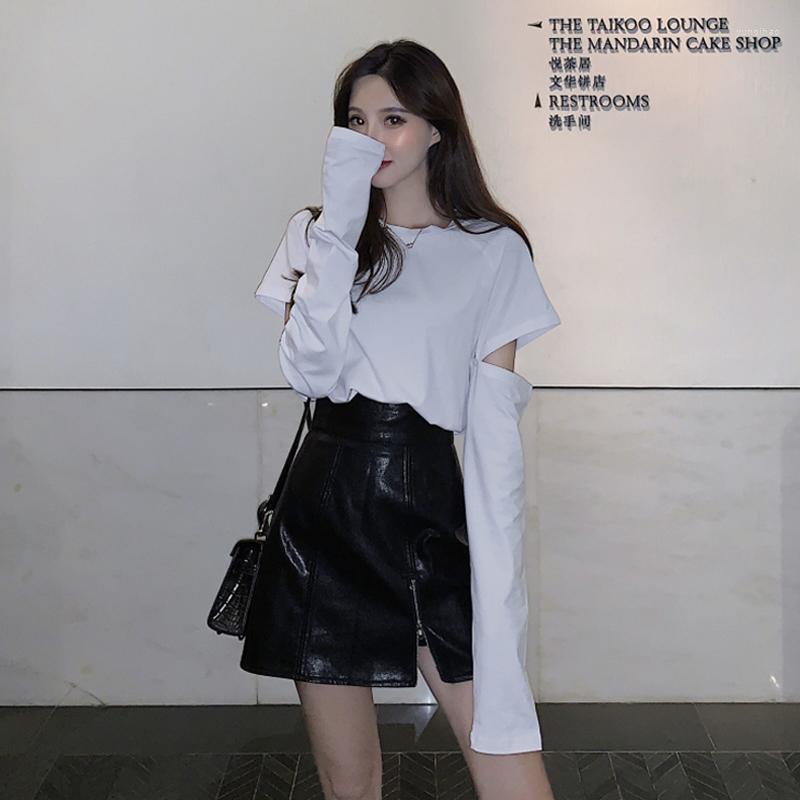 Women' Sweaters Korean Fashion Women White T-shirt Detachable Sleeve O-neck Harajuku Stylish Design Spring Summer Slim Pullovers Female
Women' Sweaters Korean Fashion Women White T-shirt Detachable Sleeve O-neck Harajuku Stylish Design Spring Summer Slim Pullovers Female