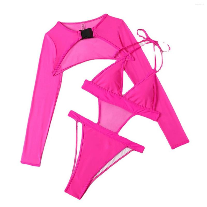Women' Swimwear Sexy 2pcs Blouse Swimsuit Long Sleeve Monokini Backless Low Cut Crop Tops MC889, Green
Women' Swimwear Sexy 2pcs Blouse Swimsuit Long Sleeve Monokini Backless Low Cut Crop Tops MC889, Green