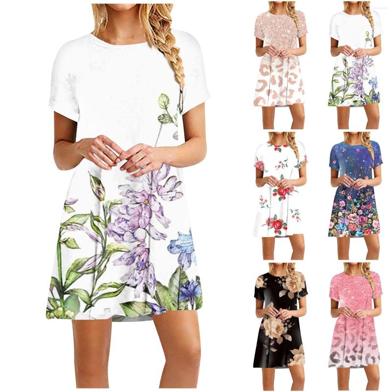 Casual Dresses Fashion Women' Round Neck Printed Pullover Short Sleeve Loose Dress Summer For Women 2023, Black
Casual Dresses Fashion Women' Round Neck Printed Pullover Short Sleeve Loose Dress Summer For Women 2023, Black