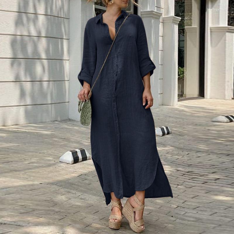 Casual Dresses 2023 Fashion Women's Wear Selling Soft Loose Cotton Linen Shirt Collar Button Dress
Casual Dresses 2023 Fashion Women's Wear Selling Soft Loose Cotton Linen Shirt Collar Button Dress