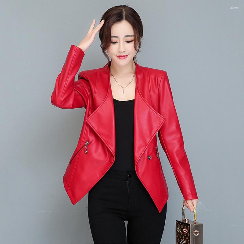 Women's Leather Women Fashion Jacket Spring Autumn Unique V-Neck Single Button Sheepskin Short Blazer Slim Outerwear Split, Red
Women's Leather Women Fashion Jacket Spring Autumn Unique V-Neck Single Button Sheepskin Short Blazer Slim Outerwear Split, Red