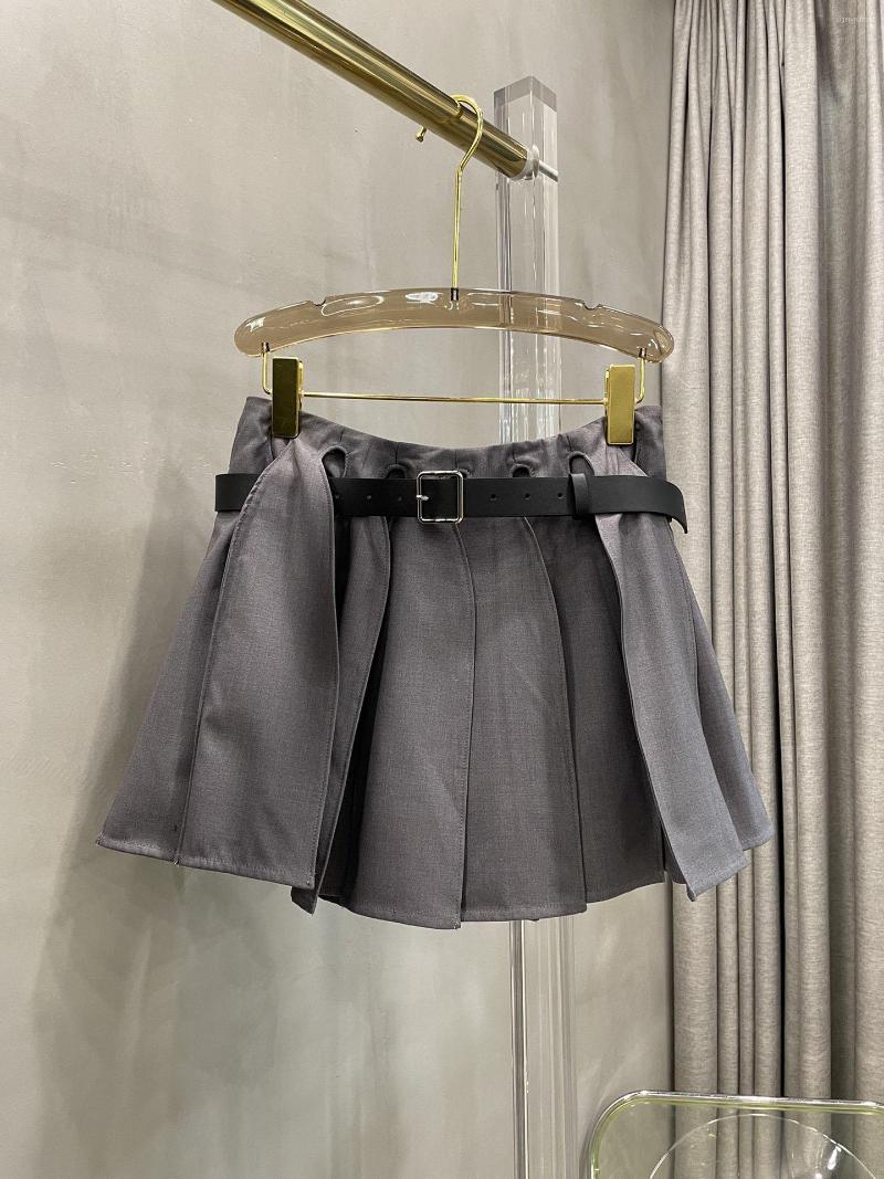 Skirts Pleated Mini Skirt With A Belt Running Through The Waist This Design Is Really Flattering Has Height, Dark grey
Skirts Pleated Mini Skirt With A Belt Running Through The Waist This Design Is Really Flattering Has Height, Dark grey
