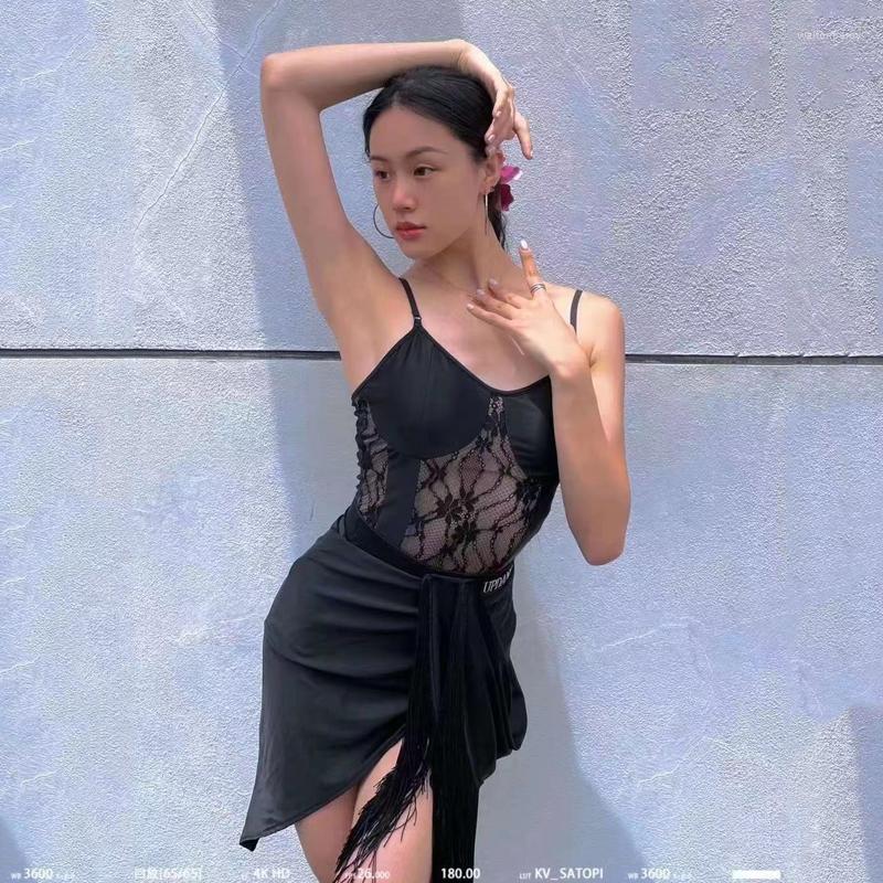 Stage Wear Sexy Sling Lace Latin Dance Tops Fringed Skirt Suit Chacha Rumba Tango Dress Female Adult Performance DQS10729, Top
Stage Wear Sexy Sling Lace Latin Dance Tops Fringed Skirt Suit Chacha Rumba Tango Dress Female Adult Performance DQS10729, Top