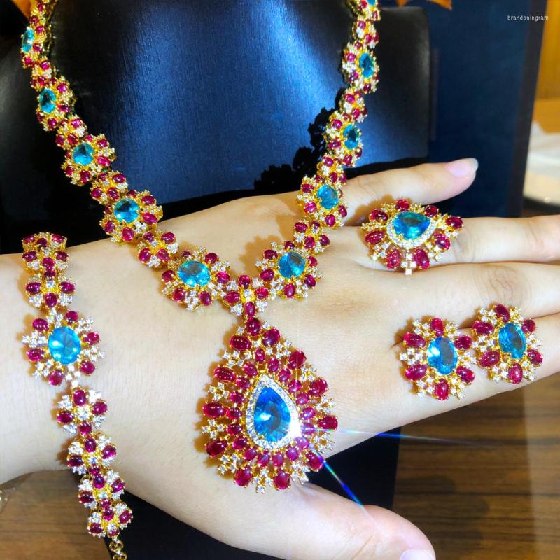 Necklace Earrings Set Luxury Emeralds Romantic Sweet 4PCS Earring Bangle Ring For Women Wedding Bridal Gift, Picture shown
Necklace Earrings Set Luxury Emeralds Romantic Sweet 4PCS Earring Bangle Ring For Women Wedding Bridal Gift, Picture shown