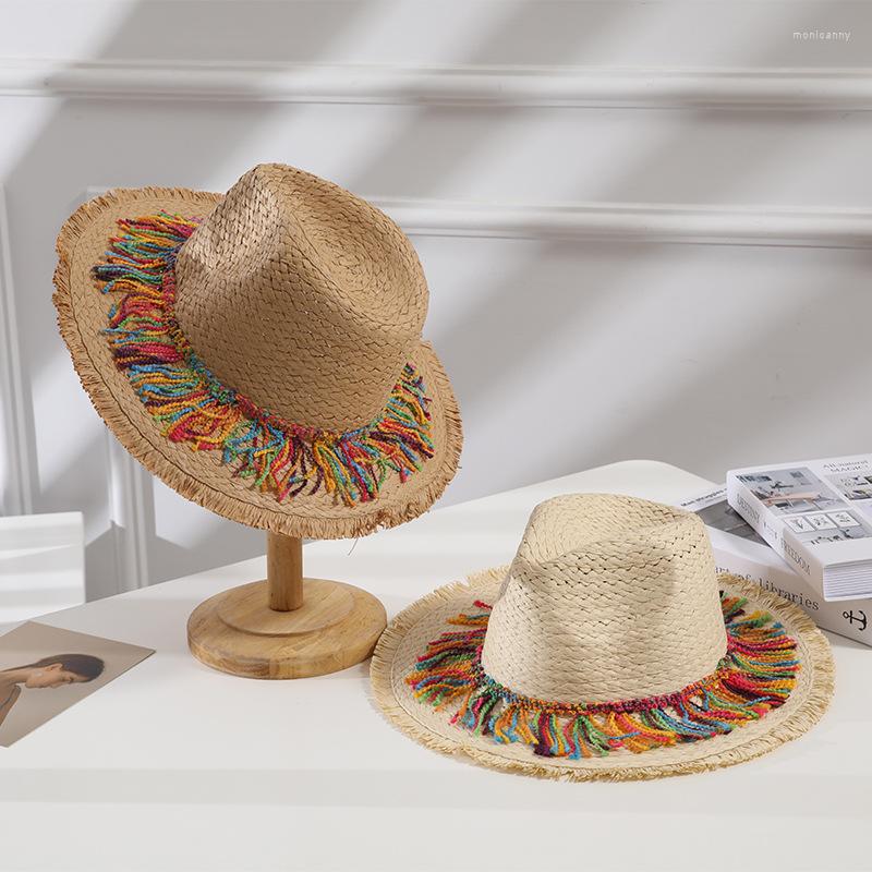 Wide Brim Hats Women's Summer Small Fresh Bohemian Korean Version Sunshade Tassel Hat, Khaki
Wide Brim Hats Women's Summer Small Fresh Bohemian Korean Version Sunshade Tassel Hat, Khaki