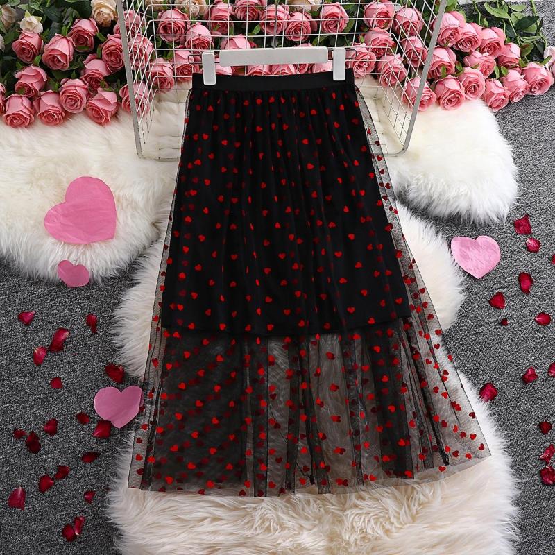 Skirts Plus Size 4XL Mesh Maxi Skirt Women Summer 2023 Black Heart Print Vintage Casual Female Clothing Tulle Pleated Oversized
Skirts Plus Size 4XL Mesh Maxi Skirt Women Summer 2023 Black Heart Print Vintage Casual Female Clothing Tulle Pleated Oversized