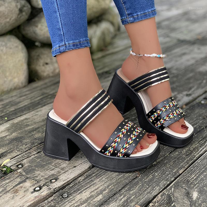 Slippers Chunky Rome Fashion Women Summer Sexy Platform Dress Party Flip Flop Retro Pumps Sandals Mujer Zapatos, Black
Slippers Chunky Rome Fashion Women Summer Sexy Platform Dress Party Flip Flop Retro Pumps Sandals Mujer Zapatos, Black