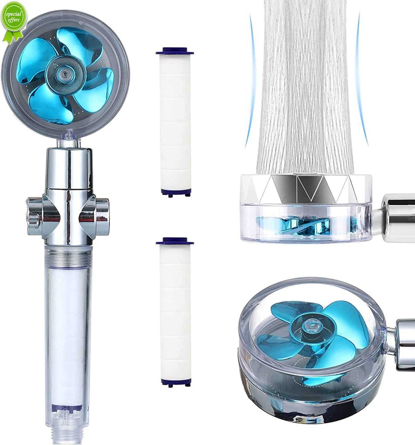 New Shower Head 360 Degree Rotation Water Saving Flow Turbofan Hydraulic Injection High Pressure Sprayer Bathroom Accessories
New Shower Head 360 Degree Rotation Water Saving Flow Turbofan Hydraulic Injection High Pressure Sprayer Bathroom Accessories