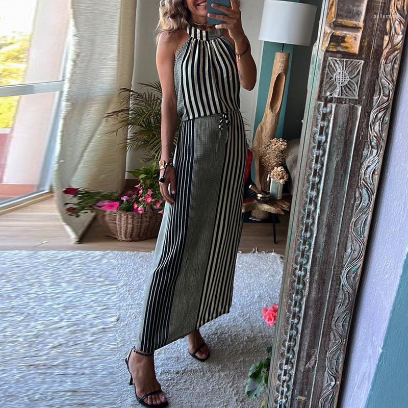 Casual Dresses Women O-Neck Sleeveless Lace Up Beach Dress Elegant Boho Slim Office Summer Fashion Stripe Print Holiday Long, 01 black
Casual Dresses Women O-Neck Sleeveless Lace Up Beach Dress Elegant Boho Slim Office Summer Fashion Stripe Print Holiday Long, 01 black