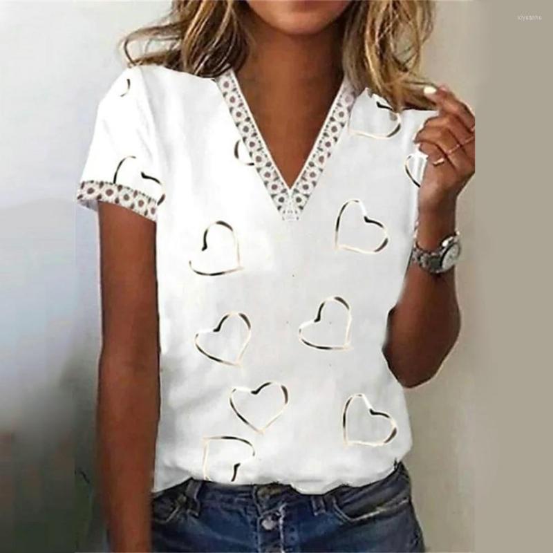 Women' Blouses Shirt Printing Lace Stitching V-neck Loose Pullover Daily Wear Stretchy Spring Summer Short Sleeved Top Women Clothing, White
Women' Blouses Shirt Printing Lace Stitching V-neck Loose Pullover Daily Wear Stretchy Spring Summer Short Sleeved Top Women Clothing, White