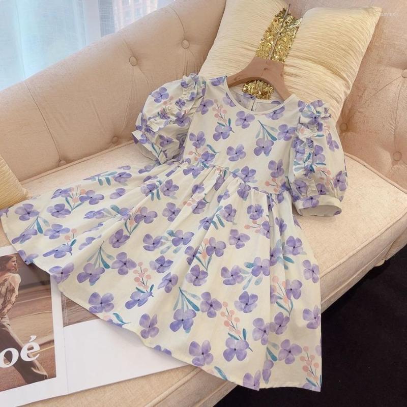Girl Dresses Summer Purple Floral Dress Elegant Lolita Child Little Girls Clothing Children For Teens Party Princess Sundress
Girl Dresses Summer Purple Floral Dress Elegant Lolita Child Little Girls Clothing Children For Teens Party Princess Sundress