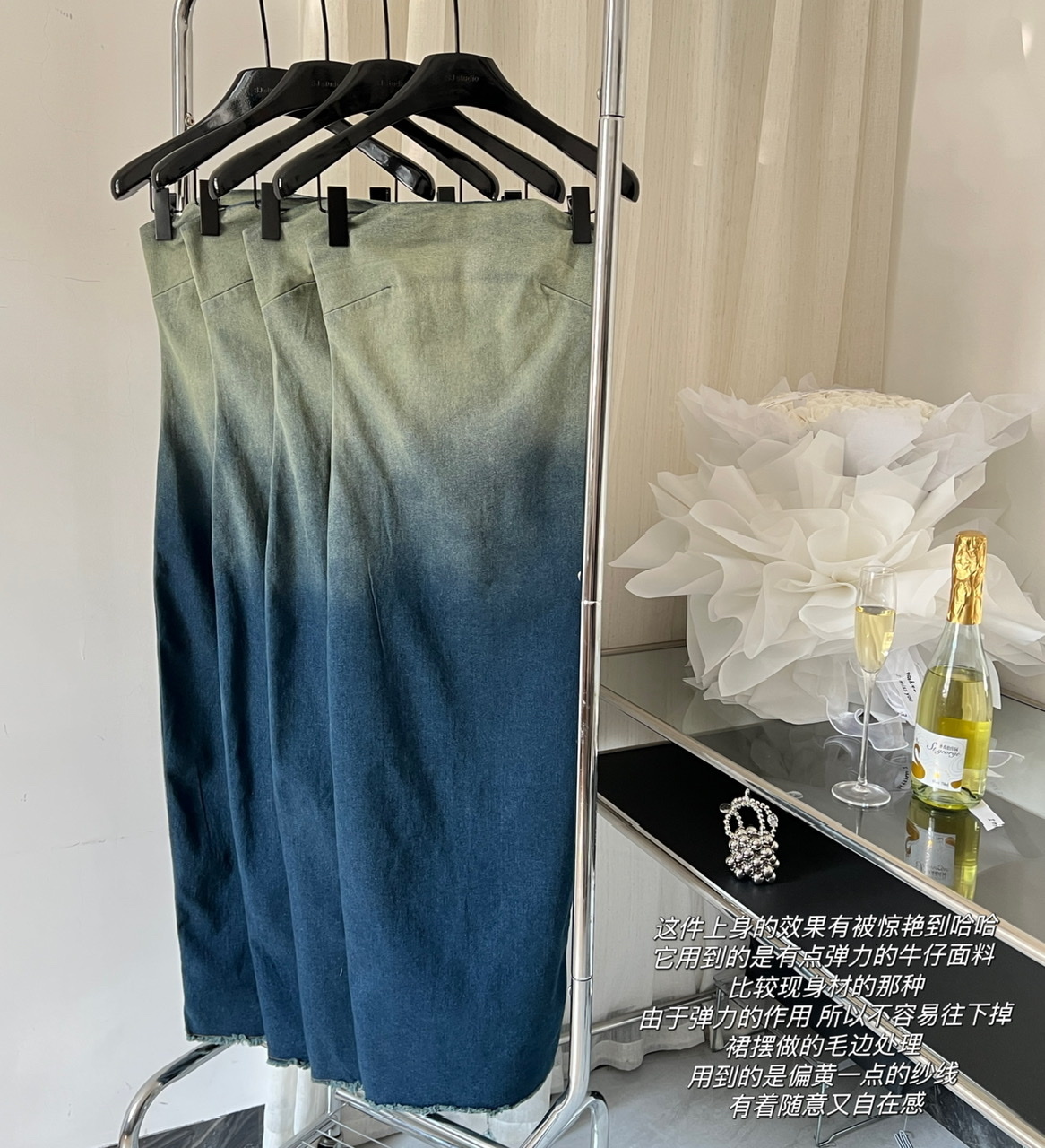 Party Dresses Stretch Gradient Color Sleeveless Slim Denim For Women Lady Streetwear Summer Strapless Bodycon Long 230508