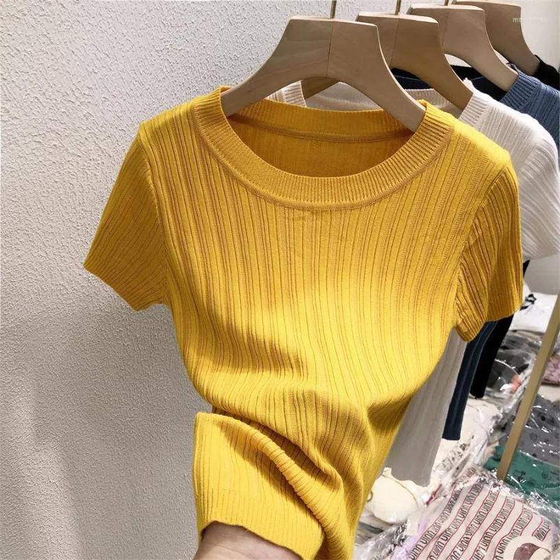 Women' T Shirts Vintage Ribbed Short Sleeve Shirt Slim White Fashion Woman Blouse 2023 Summer Female Clothing, Black
Women' T Shirts Vintage Ribbed Short Sleeve Shirt Slim White Fashion Woman Blouse 2023 Summer Female Clothing, Black