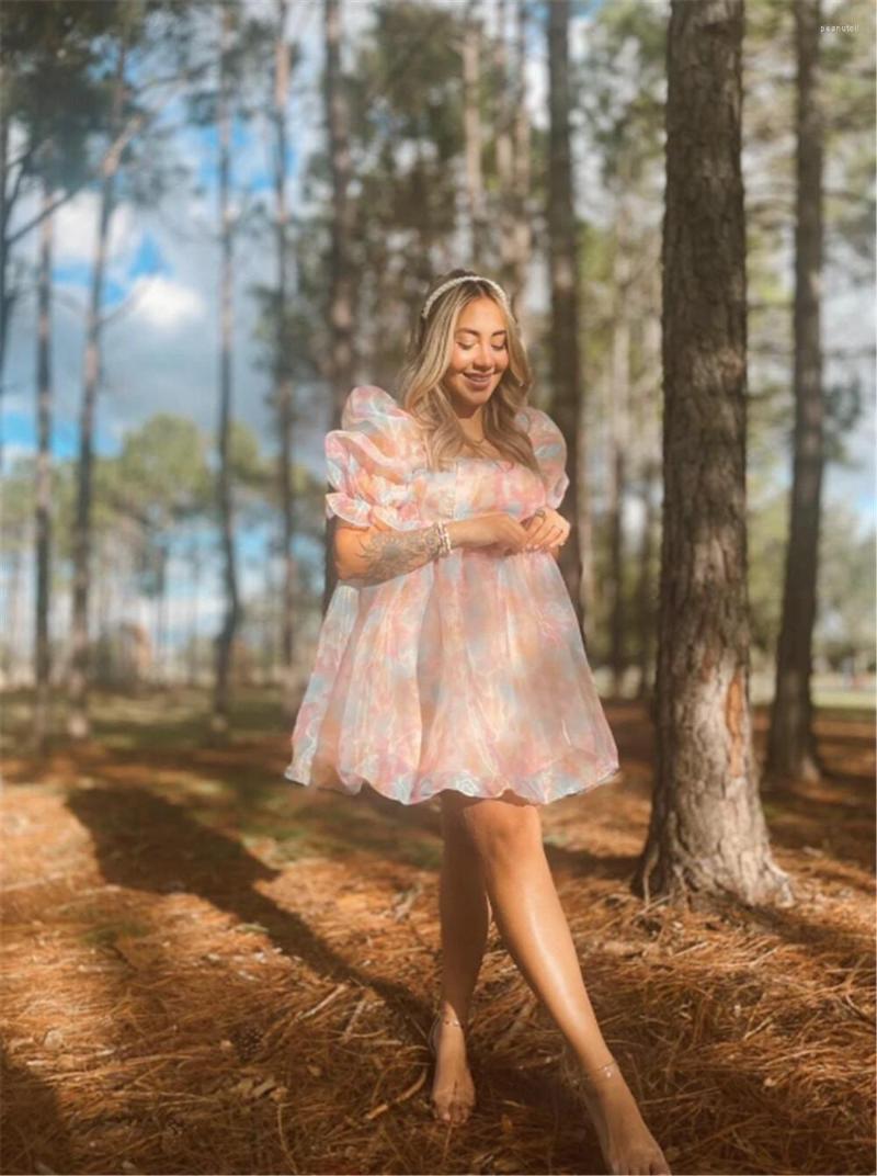Casual Dresses Women Summer Princess A-line Dress Short Puff Sleeve Square Neck Colorful Pattern Print Fluffy, Pink
Casual Dresses Women Summer Princess A-line Dress Short Puff Sleeve Square Neck Colorful Pattern Print Fluffy, Pink