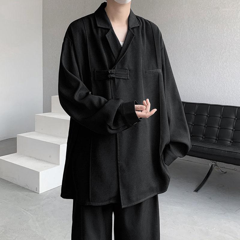 Men's Casual Shirts ERTH Chinese Style Fashion Slanted Placket Long Sleeve Men's Shirt Solid Color 2023 Spring Niche Design Male, Black
Men's Casual Shirts ERTH Chinese Style Fashion Slanted Placket Long Sleeve Men's Shirt Solid Color 2023 Spring Niche Design Male, Black