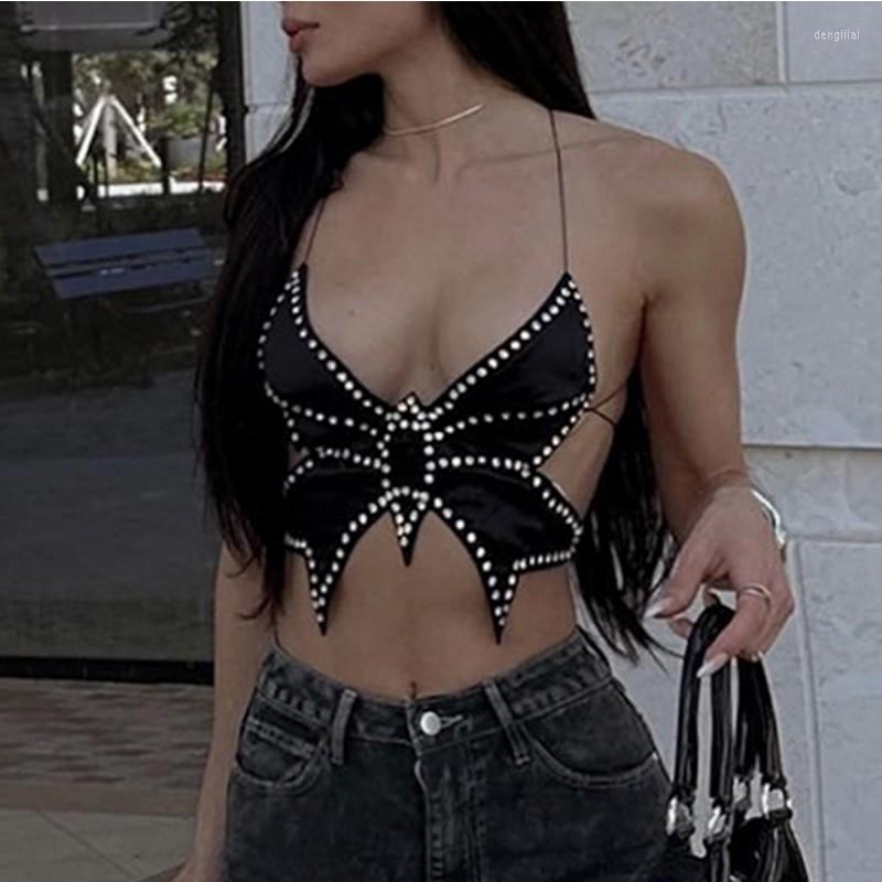Women's Tanks Women Rhinestone Tank Tops Tie-Up Halter Neck Butterfly Shape Sleeveless Cross Backless Vests Summer Slim Fit Shirts, Black
Women's Tanks Women Rhinestone Tank Tops Tie-Up Halter Neck Butterfly Shape Sleeveless Cross Backless Vests Summer Slim Fit Shirts, Black