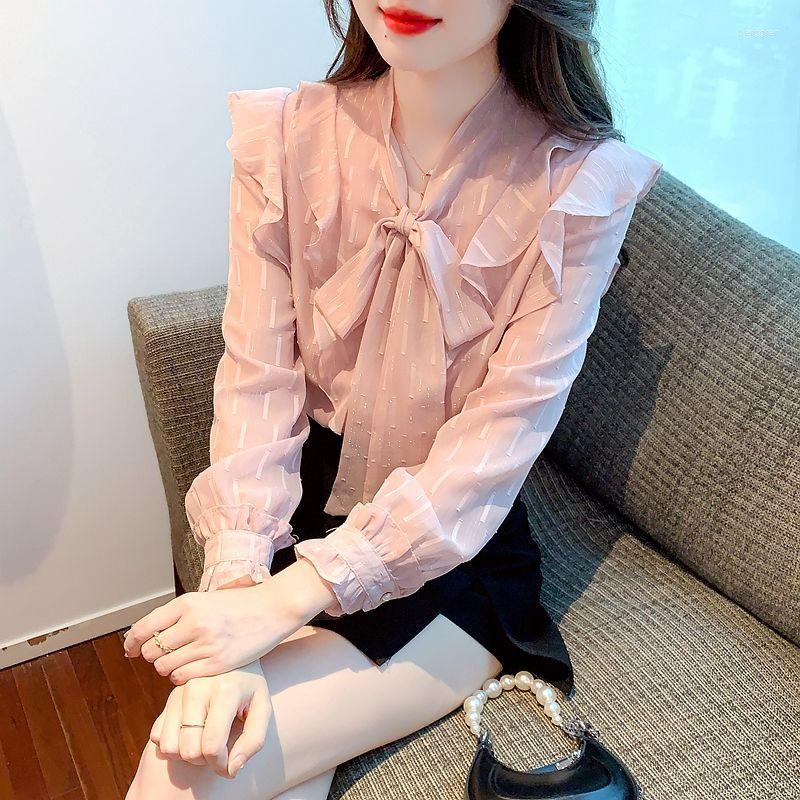 Women' Blouses French Bow Shirt Blouse Top Women 2023 Spring And Autumn Versatile Western-style Long Sleeve Chiffon Female Tops, Pink
Women' Blouses French Bow Shirt Blouse Top Women 2023 Spring And Autumn Versatile Western-style Long Sleeve Chiffon Female Tops, Pink