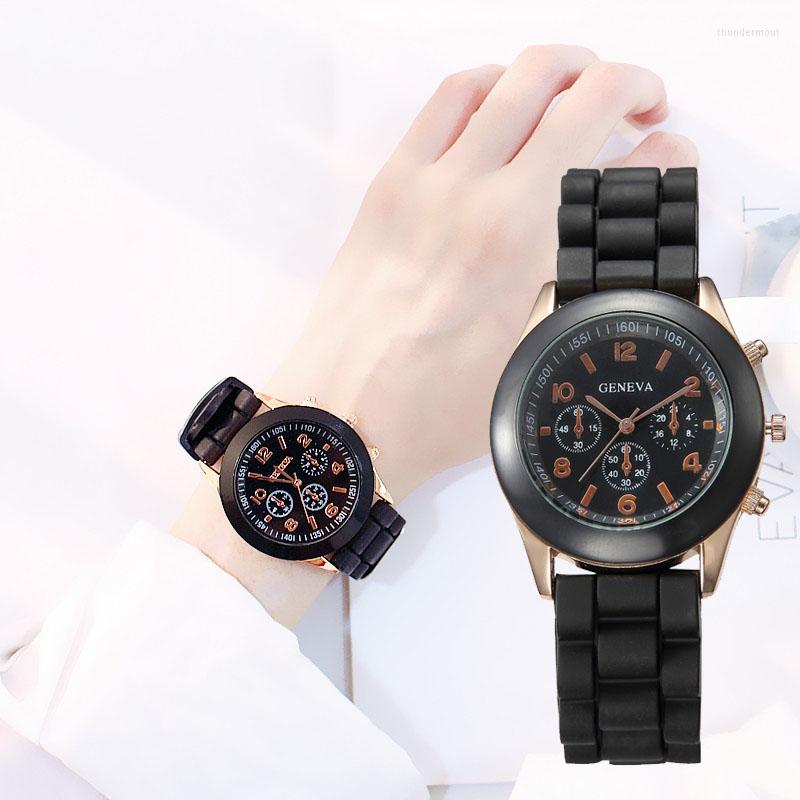 Wristwatches Women's Fashion Watch Silicone Brand Geneva Men's Quartz Women Watches Relogio Feminino Female Wrist, Watch 1112010
Wristwatches Women's Fashion Watch Silicone Brand Geneva Men's Quartz Women Watches Relogio Feminino Female Wrist, Watch 1112010
