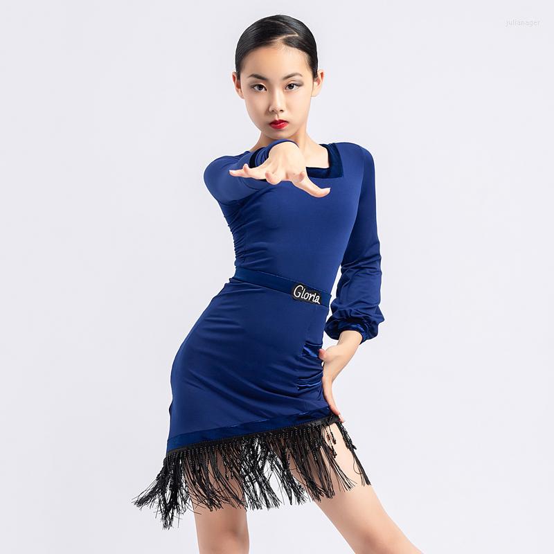 Stage Wear Fringe Latin Dance Dress Girls Tap Dancewear Ballroom Practice Costume Modern Outfit Salsa Clothes DL8544, Blue
Stage Wear Fringe Latin Dance Dress Girls Tap Dancewear Ballroom Practice Costume Modern Outfit Salsa Clothes DL8544, Blue