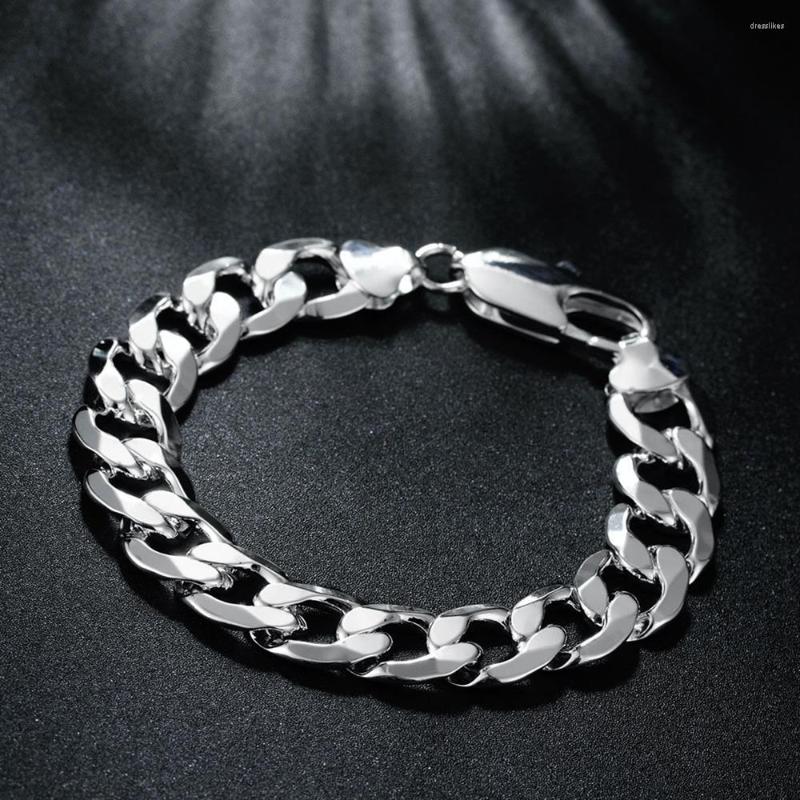 Link Bracelets Factory Outlets Fashion 925 Stamp Silver Color Bracelet For Men Classic 12MM Sideways Chain Luxury Jewelry Wedding Party
Link Bracelets Factory Outlets Fashion 925 Stamp Silver Color Bracelet For Men Classic 12MM Sideways Chain Luxury Jewelry Wedding Party