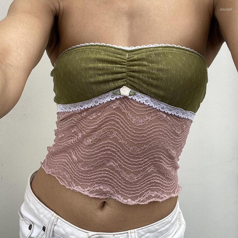 Women' Tanks 2000s Retro Lace Trim Strapless Camis Sweet Cute Girl Patchwork Tube Tops Chic Women Fairycore Y2K Vintage Backless Crop
Women' Tanks 2000s Retro Lace Trim Strapless Camis Sweet Cute Girl Patchwork Tube Tops Chic Women Fairycore Y2K Vintage Backless Crop