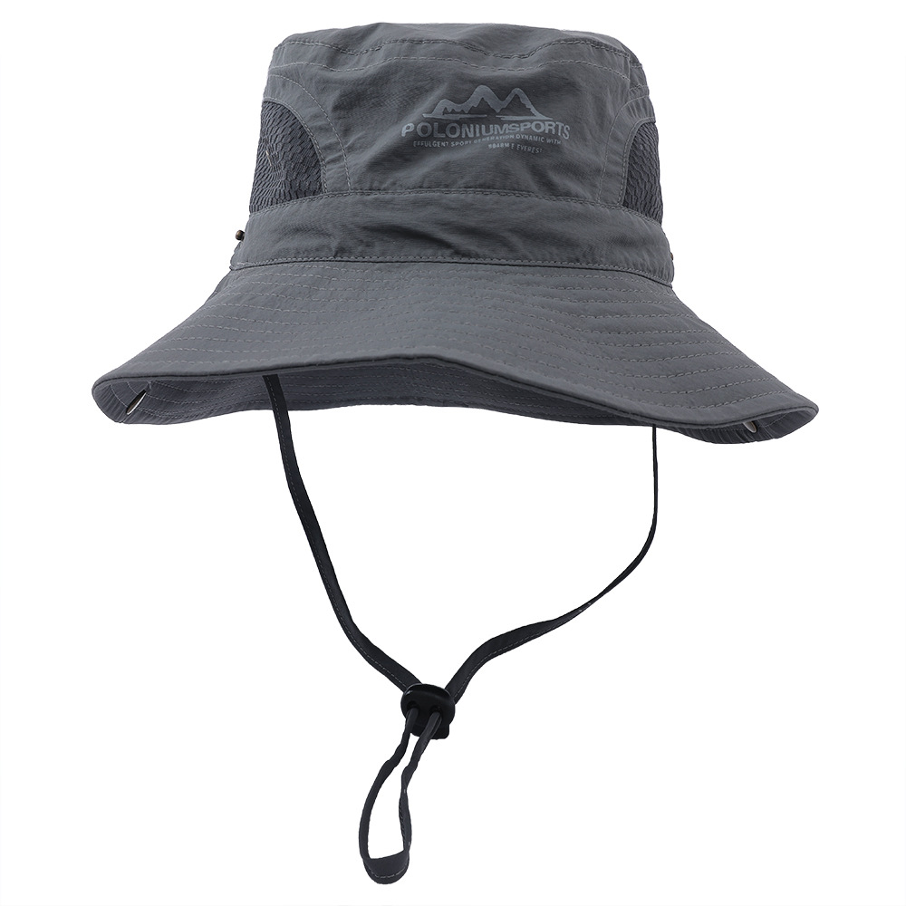 New men's sunscreen climbing wind rope fisherman's hat sun outdoor large eaves sun hat male summer basin cap, Navy blue
New men's sunscreen climbing wind rope fisherman's hat sun outdoor large eaves sun hat male summer basin cap, Navy blue