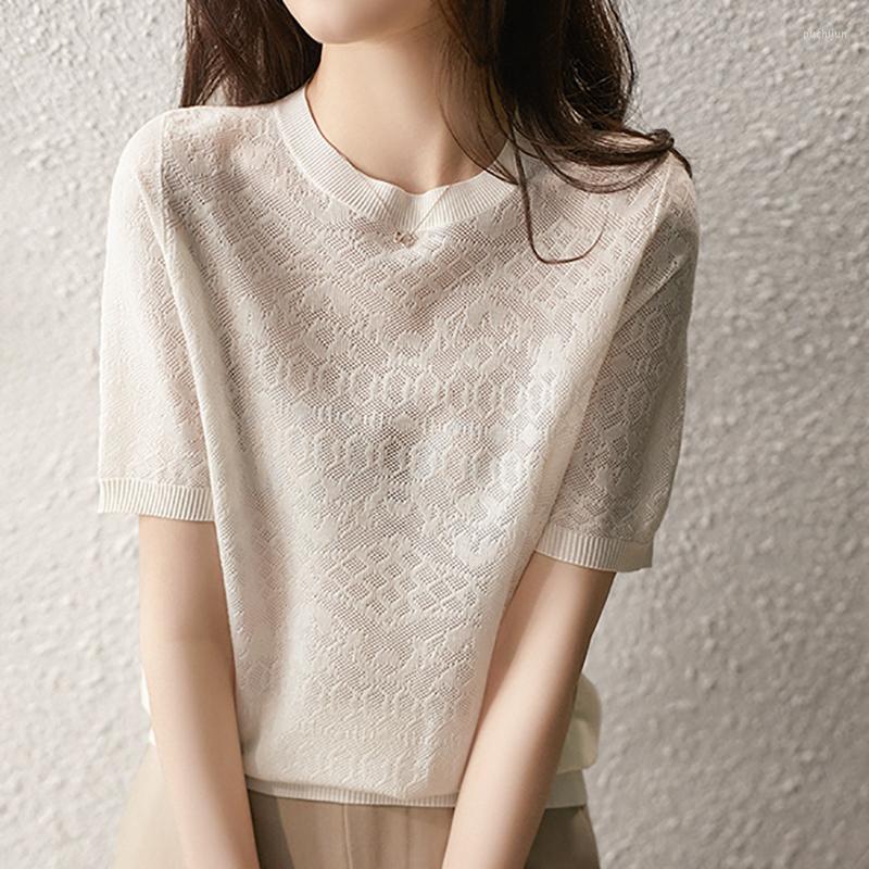 Women's T Shirts Shirt Women Clothes Hook Flowers Hollow Out Knit Tops Short Sleeve T-Shirt Ice Silk Tee Femme Summer Camisetas De Mujer, Black
Women's T Shirts Shirt Women Clothes Hook Flowers Hollow Out Knit Tops Short Sleeve T-Shirt Ice Silk Tee Femme Summer Camisetas De Mujer, Black