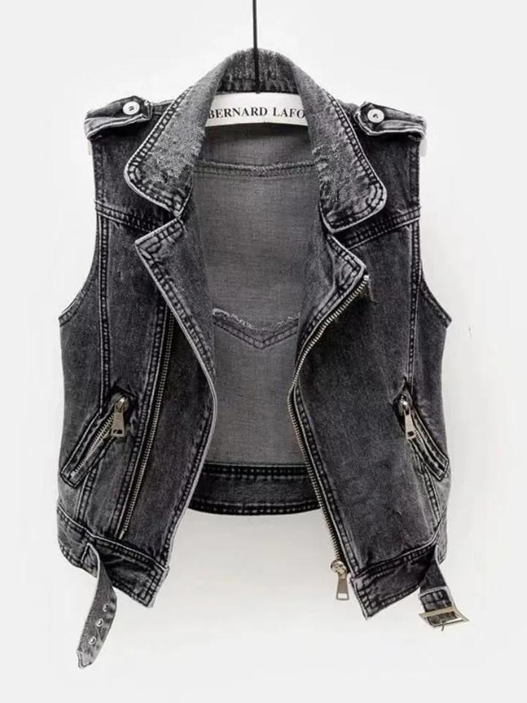 Vests JMPRS Grey Denim Women Vest Fashion Zipper Jeans Jacket Autumn Sleeveless Loose Short Coat Causal Korean Grey Waistcoats, Dark grey
Vests JMPRS Grey Denim Women Vest Fashion Zipper Jeans Jacket Autumn Sleeveless Loose Short Coat Causal Korean Grey Waistcoats, Dark grey