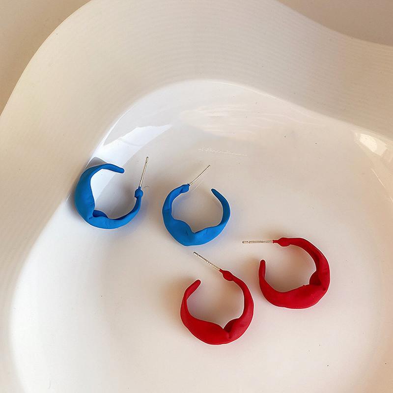 Hoop Earrings Korean Simple Royal Blue Red C Shape For Women Metal Irregular Circle Geometric Open Minimalist Jewelry & Huggie
Hoop Earrings Korean Simple Royal Blue Red C Shape For Women Metal Irregular Circle Geometric Open Minimalist Jewelry & Huggie
