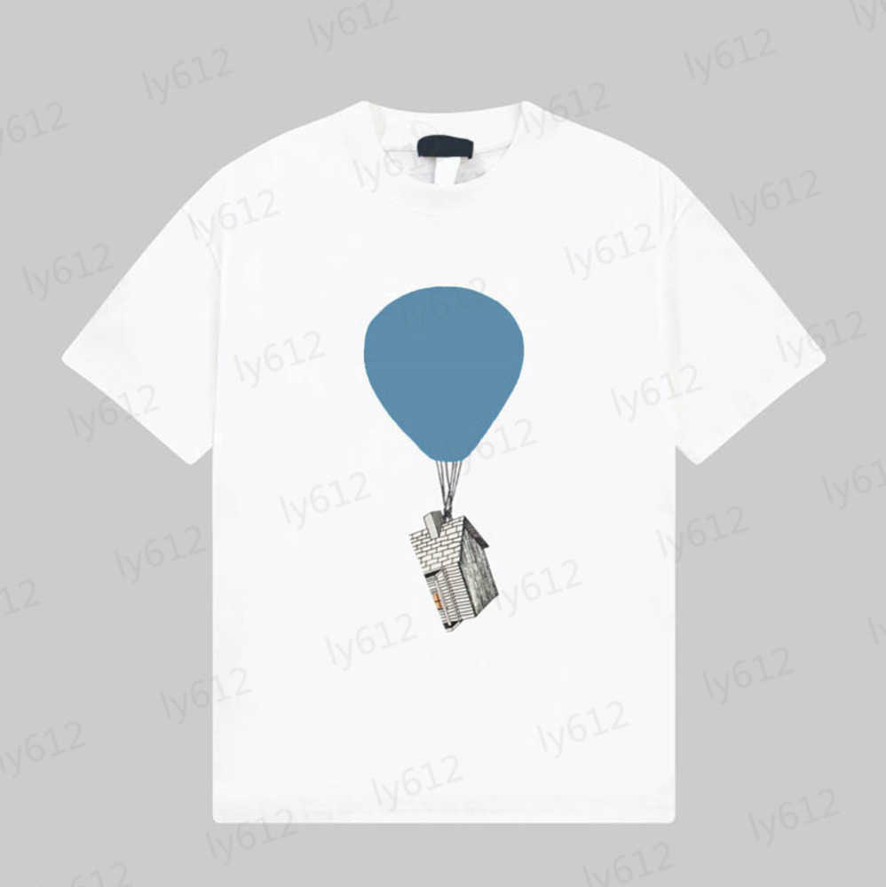 Early Spring Designer Mens T Shirts White Versatile Loose Casual Luxury Blue Hot Air Balloon House Printed Short Sleeve Cotton T-shirt Male Clothes Tops 0206
Early Spring Designer Mens T Shirts White Versatile Loose Casual Luxury Blue Hot Air Balloon House Printed Short Sleeve Cotton T-shirt Male Clothes Tops 0206