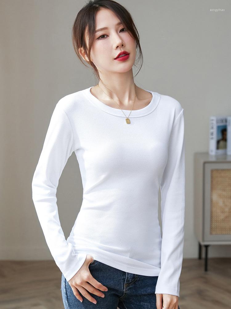 Women' T Shirts Basic Solid Screw Thread Tshirts For Women Cotton Long Sleeve Womens Tops Shirt Tee Femme Korean Style Clothes Autumn, Gray
Women' T Shirts Basic Solid Screw Thread Tshirts For Women Cotton Long Sleeve Womens Tops Shirt Tee Femme Korean Style Clothes Autumn, Gray