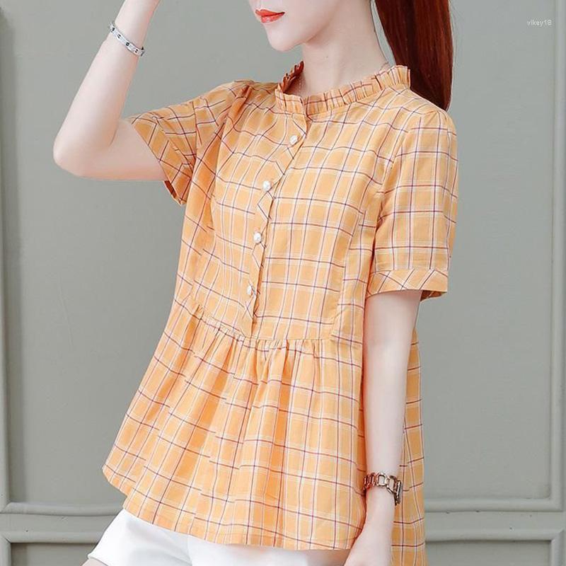 Women's Blouses Fashion Loose Button Folds Ruffles Lattice Blouse Women's Clothing 2023 Summer Oversized Casual Pullovers Office Lady, Pink
Women's Blouses Fashion Loose Button Folds Ruffles Lattice Blouse Women's Clothing 2023 Summer Oversized Casual Pullovers Office Lady, Pink