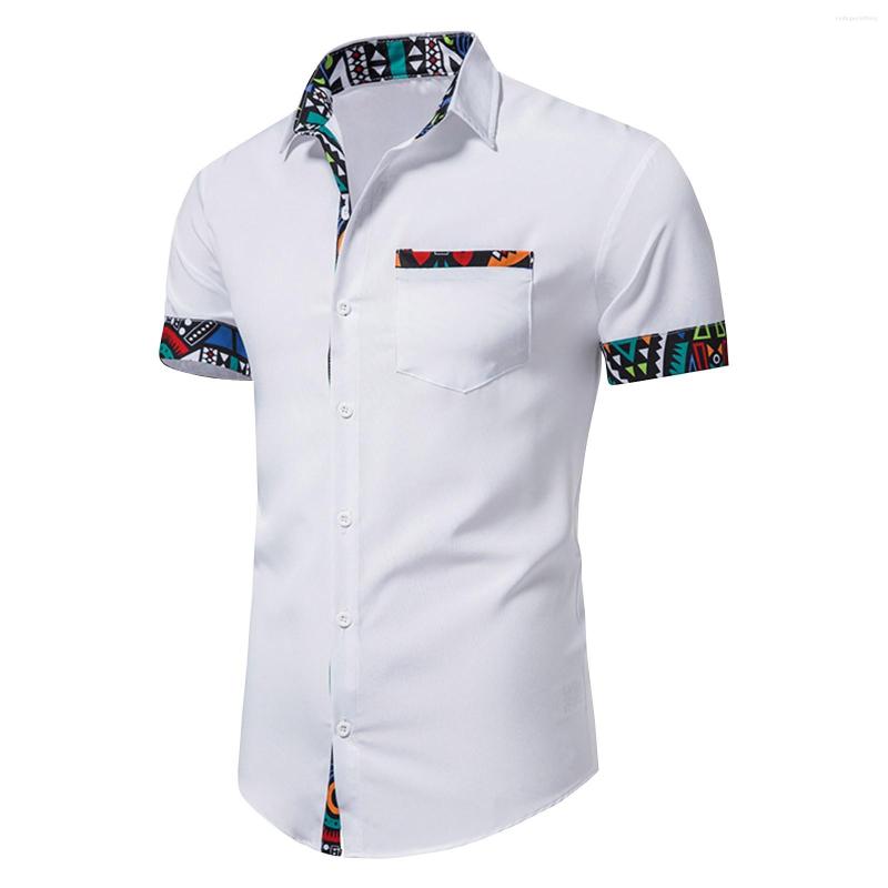 Men's Casual Shirts Men Shirt Formal Top Single-breasted Summer Lapel Print Business Ropa Hombre Camisas, White
Men's Casual Shirts Men Shirt Formal Top Single-breasted Summer Lapel Print Business Ropa Hombre Camisas, White