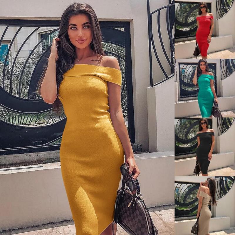 Casual Dresses BKLD Summer Sexy One-Shoulder Strapless Dress Five Colors Backless Pullover Temperament Mid-length Vestidos Party Clubwear, Green
Casual Dresses BKLD Summer Sexy One-Shoulder Strapless Dress Five Colors Backless Pullover Temperament Mid-length Vestidos Party Clubwear, Green