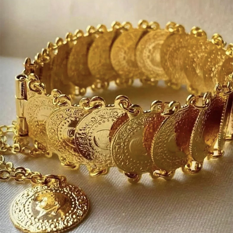 Charm Bracelets Ottoman Turkish Totem Chain Bracelet Plating Gold Luxury Coin Cuff Bangles for Bridal Ethnic Bijoux 230508
Charm Bracelets Ottoman Turkish Totem Chain Bracelet Plating Gold Luxury Coin Cuff Bangles for Bridal Ethnic Bijoux 230508