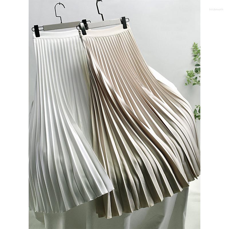 Skirts Women's Y2K Clothes High Waist Spring Autumn Elegant Chic Solid Pleated Skirt Luxury Fashion With Elastic Korean Style 2023, White
Skirts Women's Y2K Clothes High Waist Spring Autumn Elegant Chic Solid Pleated Skirt Luxury Fashion With Elastic Korean Style 2023, White