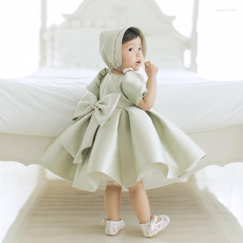 Girl Dresses 2023 3-8 Y Girls Party Solid Bow Pearls Cute Dress Puff Sleeve Princess Wedding Ball Gown Casual Elegant Vestidos, Green
Girl Dresses 2023 3-8 Y Girls Party Solid Bow Pearls Cute Dress Puff Sleeve Princess Wedding Ball Gown Casual Elegant Vestidos, Green