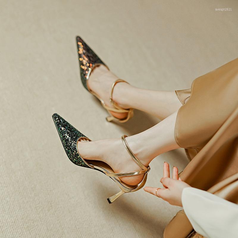 Sandals 2023 Women Natural Leather 22-25cm Cowhide Gretel Materials Pigskin Sheepskin Pointed Toe High Heel, Black
Sandals 2023 Women Natural Leather 22-25cm Cowhide Gretel Materials Pigskin Sheepskin Pointed Toe High Heel, Black