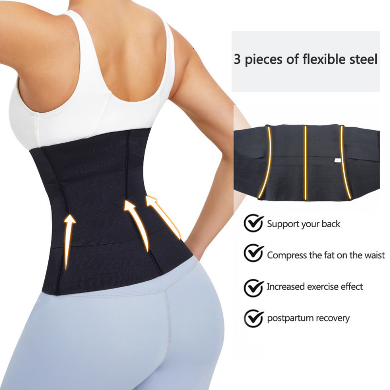 Waist Tummy Shaper 3 In 1 Waist Cinchers For Women Compression Tummy Slimming Belly Workouts COMFREE Waist Trainer Trimmer Belt Bodyshaper Corsets 230