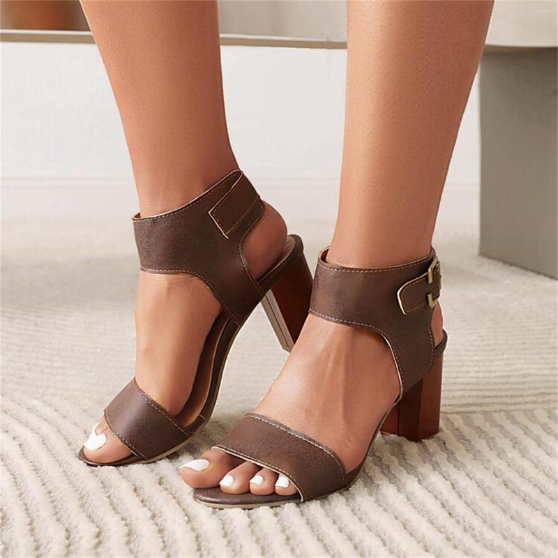 Sandals Women's Summer 2023 Solid Leather Open Toe Buckle Thick High Heeled Sandalias Mujer Elegant Sexy Ladies Shoes, Black
Sandals Women's Summer 2023 Solid Leather Open Toe Buckle Thick High Heeled Sandalias Mujer Elegant Sexy Ladies Shoes, Black