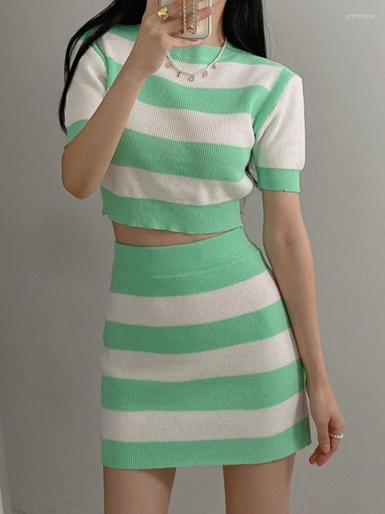 Work Dresses Casual Two-Piece Color-Blocking Striped Knitted Top Buttock Skirt Suit 2023 Summer Korean Fashion Women' Clothing, Pink
Work Dresses Casual Two-Piece Color-Blocking Striped Knitted Top Buttock Skirt Suit 2023 Summer Korean Fashion Women' Clothing, Pink