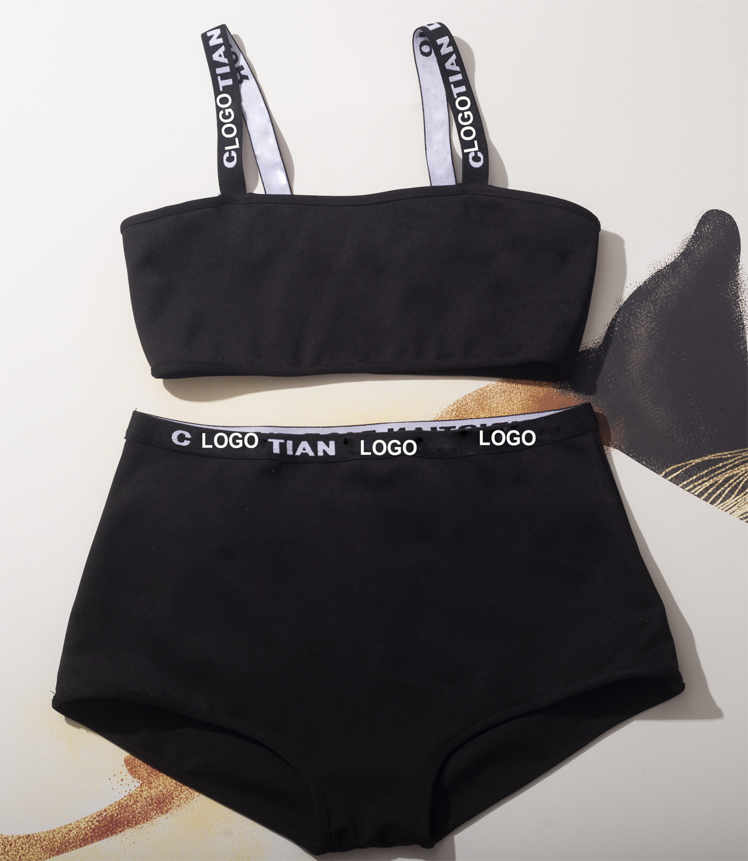 Women Swimwear Fashion letter print Bikini short Set Thongs Fashion Bra Beach Party Sexy push up Bandage Bathing Suit Swim Wear tankinis white solid colors Tow-piece, Black
Women Swimwear Fashion letter print Bikini short Set Thongs Fashion Bra Beach Party Sexy push up Bandage Bathing Suit Swim Wear tankinis white solid colors Tow-piece, Black