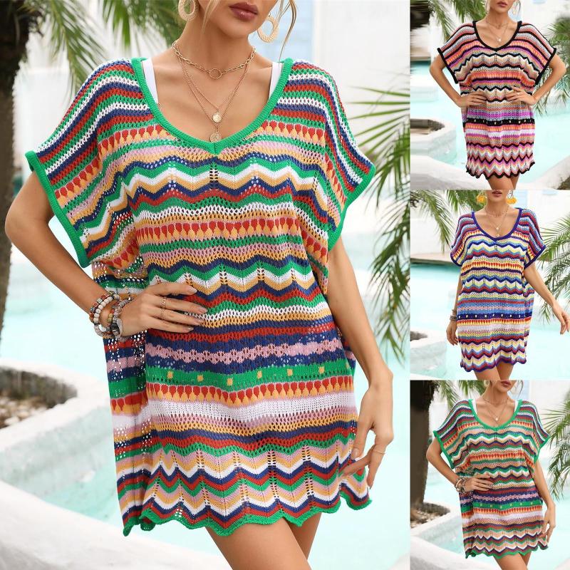 Women's Swimwear Women Sexy Beach Cover Ups Long Sleeve Dress Fashion Striped Crochet Bikinis Tunic Tops Holiday Beachwear Coverups, Bu
Women's Swimwear Women Sexy Beach Cover Ups Long Sleeve Dress Fashion Striped Crochet Bikinis Tunic Tops Holiday Beachwear Coverups, Bu