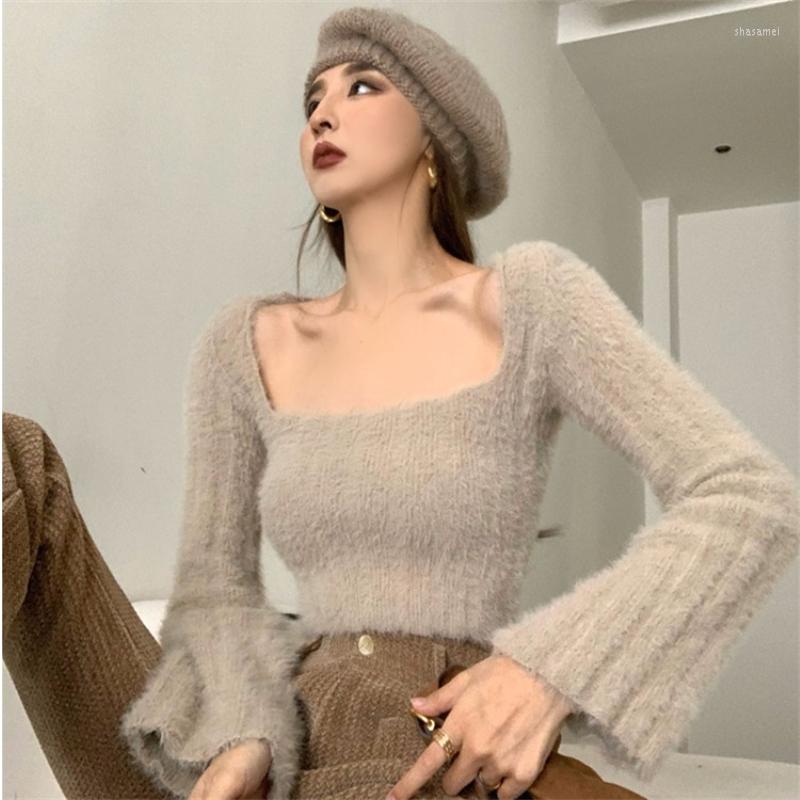 Women's Sweaters 2023 Short Sweater Women Square Collar Slim Cropped Korean Fashion Spring Long Sleeve Body-Con Female Knitted Tops For, Green
Women's Sweaters 2023 Short Sweater Women Square Collar Slim Cropped Korean Fashion Spring Long Sleeve Body-Con Female Knitted Tops For, Green