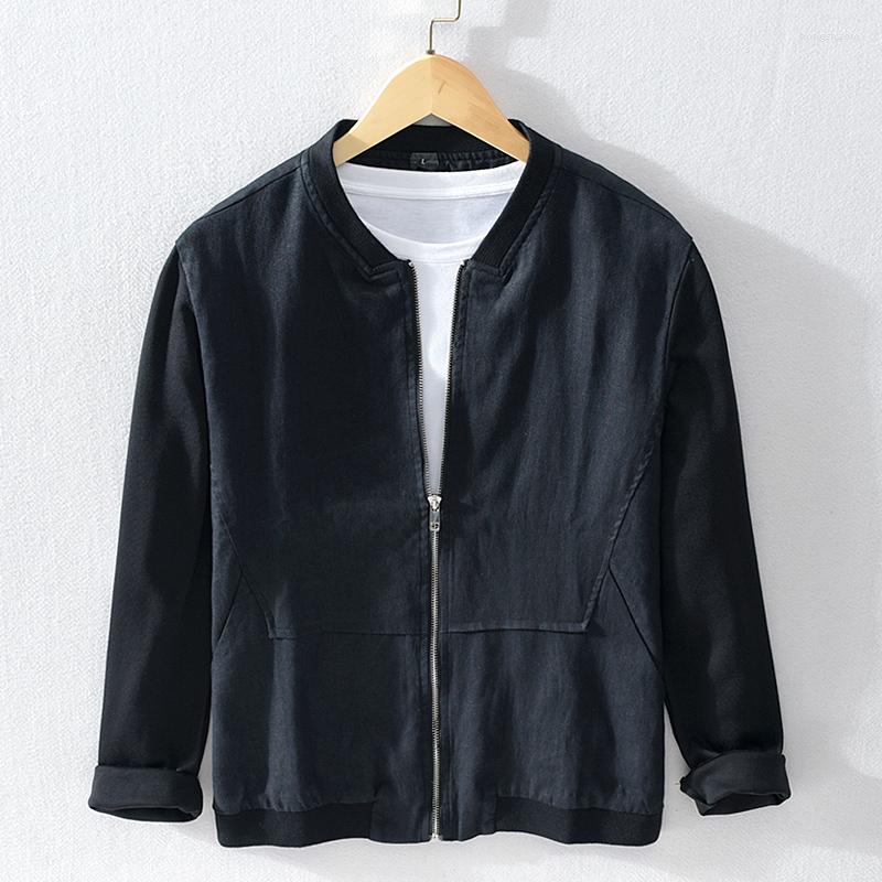 Men's Jackets Cotton And Linen Stand Collar Black Jacket Men Brand Breathable For Trendy Solid Mens Chaqueta Jaqueta Jas
Men's Jackets Cotton And Linen Stand Collar Black Jacket Men Brand Breathable For Trendy Solid Mens Chaqueta Jaqueta Jas