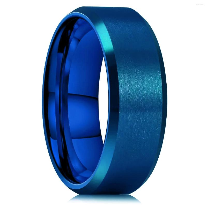Wedding Rings Simple 8mm Titanium Stainless Steel For Men Women Blue Matte Finish Beveled Polished Edge Band Jewelry
Wedding Rings Simple 8mm Titanium Stainless Steel For Men Women Blue Matte Finish Beveled Polished Edge Band Jewelry