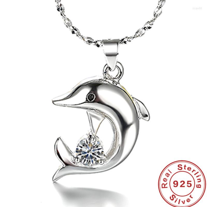 Chains High Quality 925 Sterling Silver Necklace Small Dolphin Zircon Pendant For Women Charm Jewelry Fashion Party Gift
Chains High Quality 925 Sterling Silver Necklace Small Dolphin Zircon Pendant For Women Charm Jewelry Fashion Party Gift