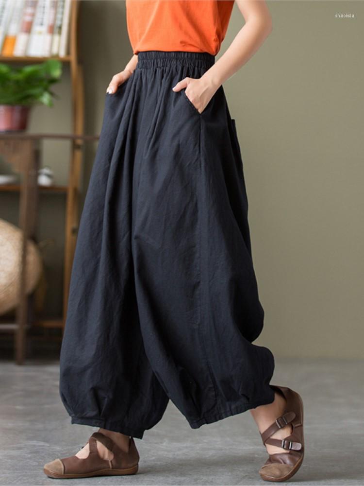 Women's Pants Spring Summer Original Cotton Linen Female Retro Loose Casual Lantern Trousers Ladies Elastic Waist Solid Color Pockets, Figure 4
Women's Pants Spring Summer Original Cotton Linen Female Retro Loose Casual Lantern Trousers Ladies Elastic Waist Solid Color Pockets, Figure 4
